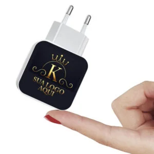 Carregador Turbo Duplo Personalizado com logo