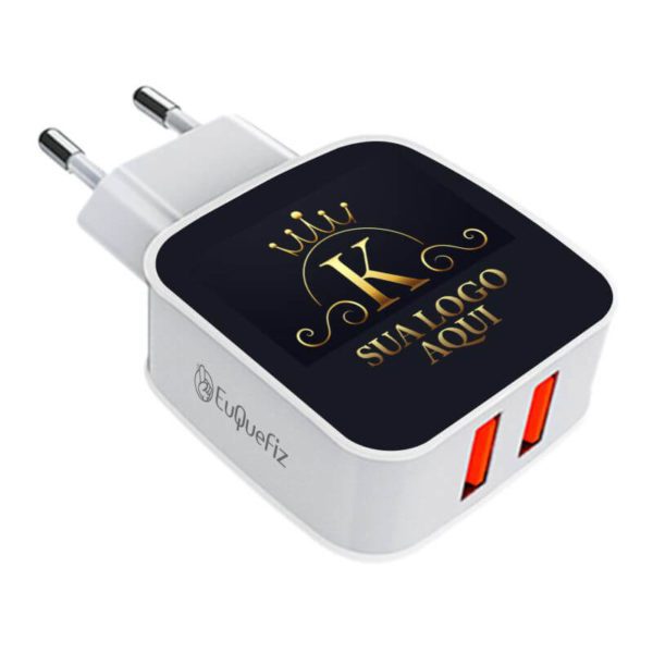 Carregador Turbo Duplo Personalizado com logo