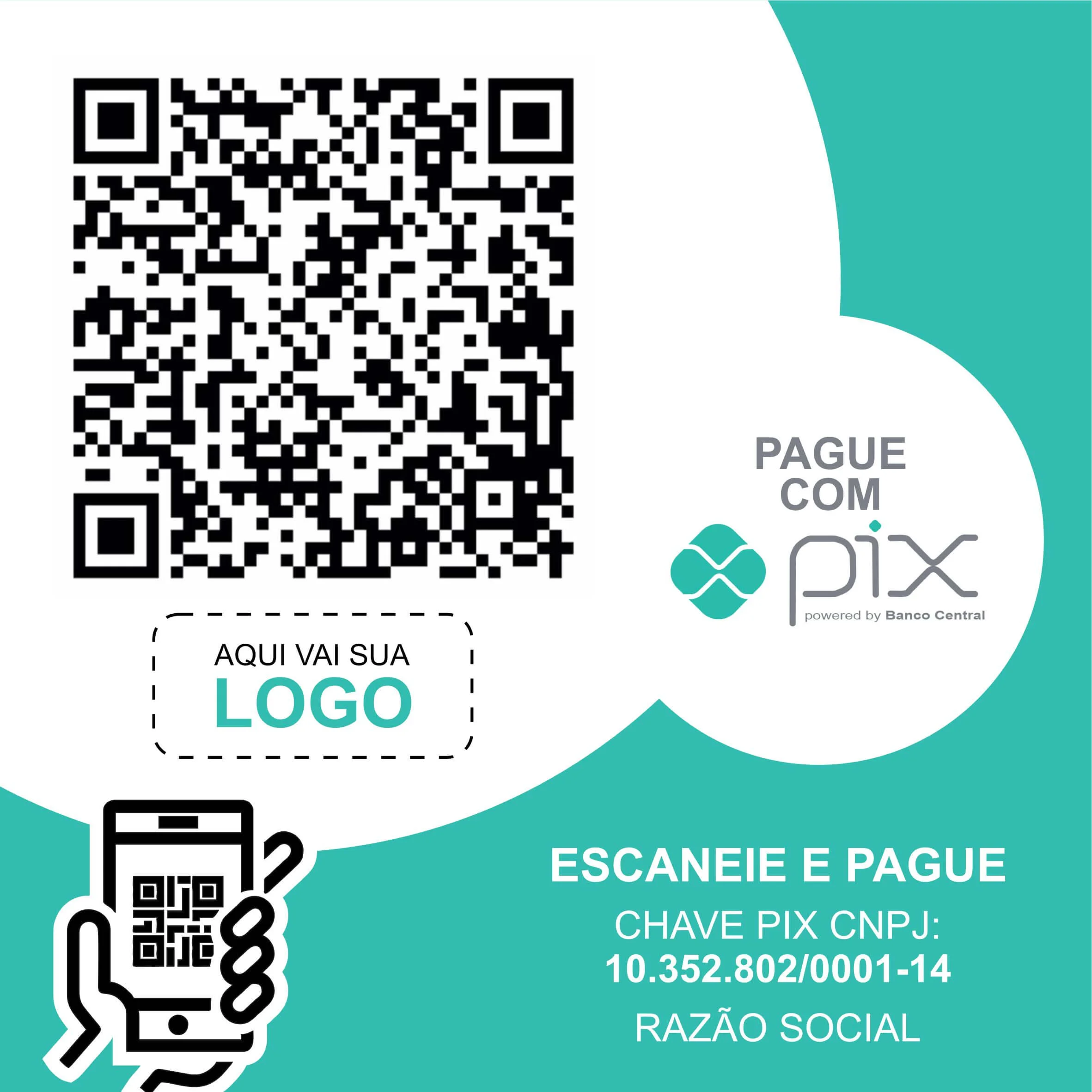 Plaquinha Decorativa Personalizada com Chave Pix