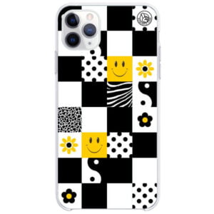 Capinha de Celular Smile Happy Squares Black - Unique