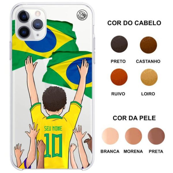 Capinha Personalizada Brasil- Torcedor Cabelo Black Power