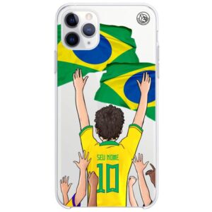 Capinha Personalizada Brasil- Torcedor Cabelo Cacheado
