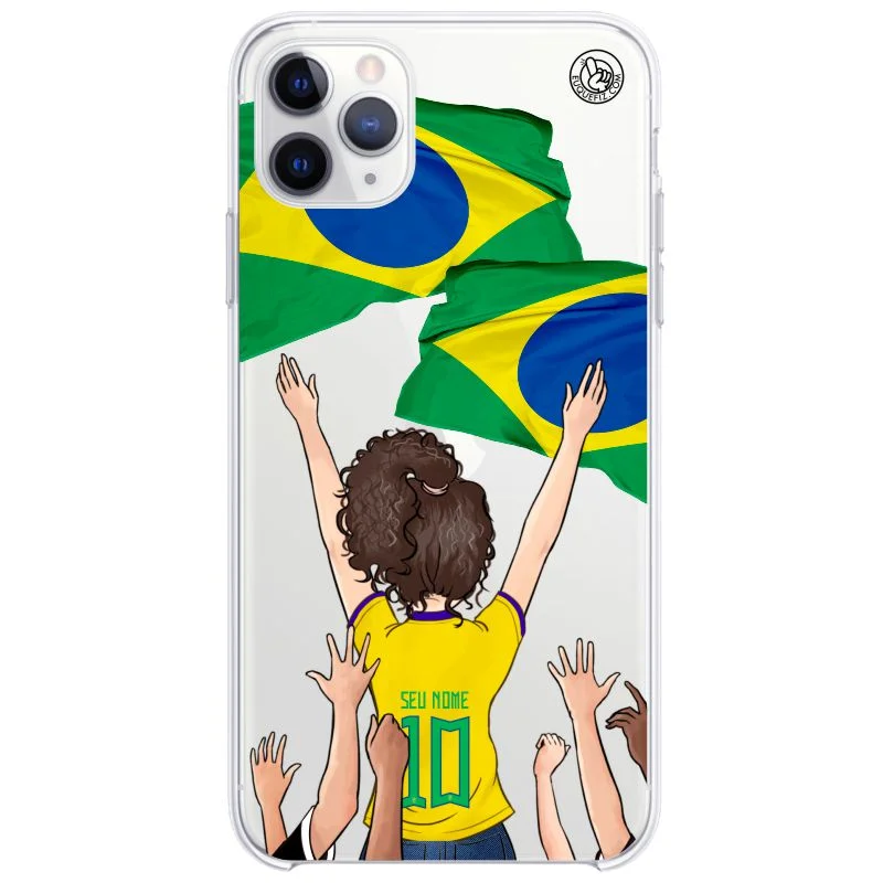 Capinha Brasil - Torcedora Cabelo Cacheado