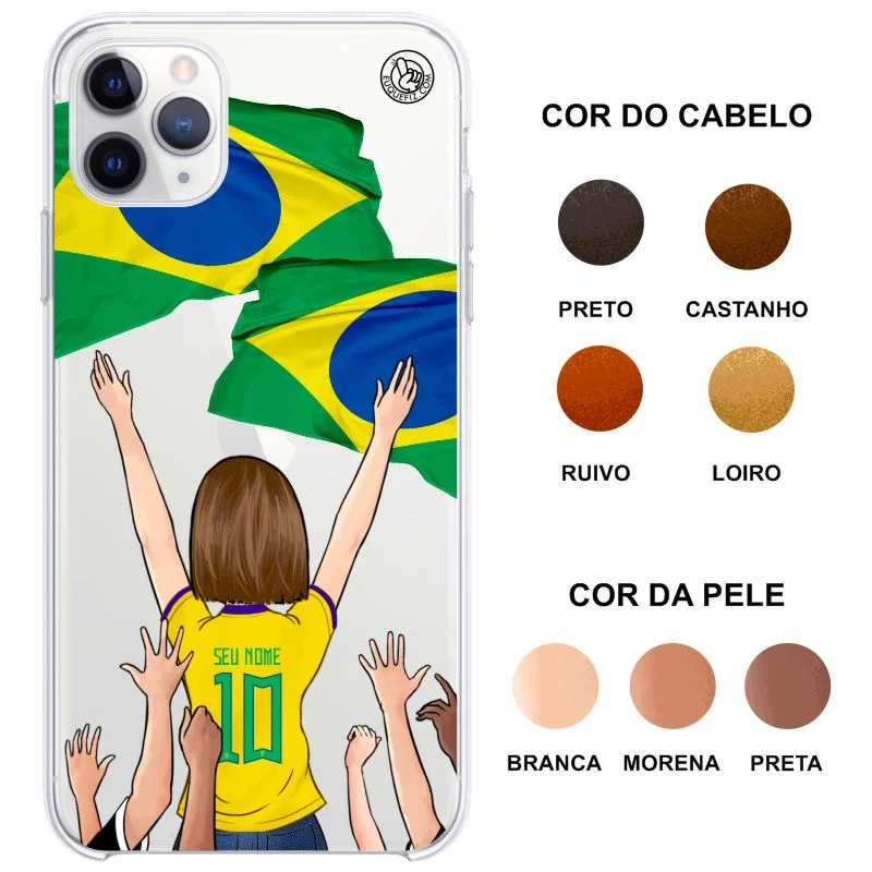 Capinha Brasil - Torcedora Cabelo Chanel