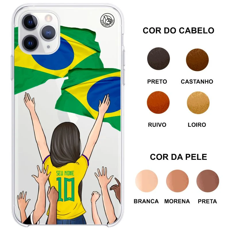 Capinha Brasil - Torcedora Cabelo Longo