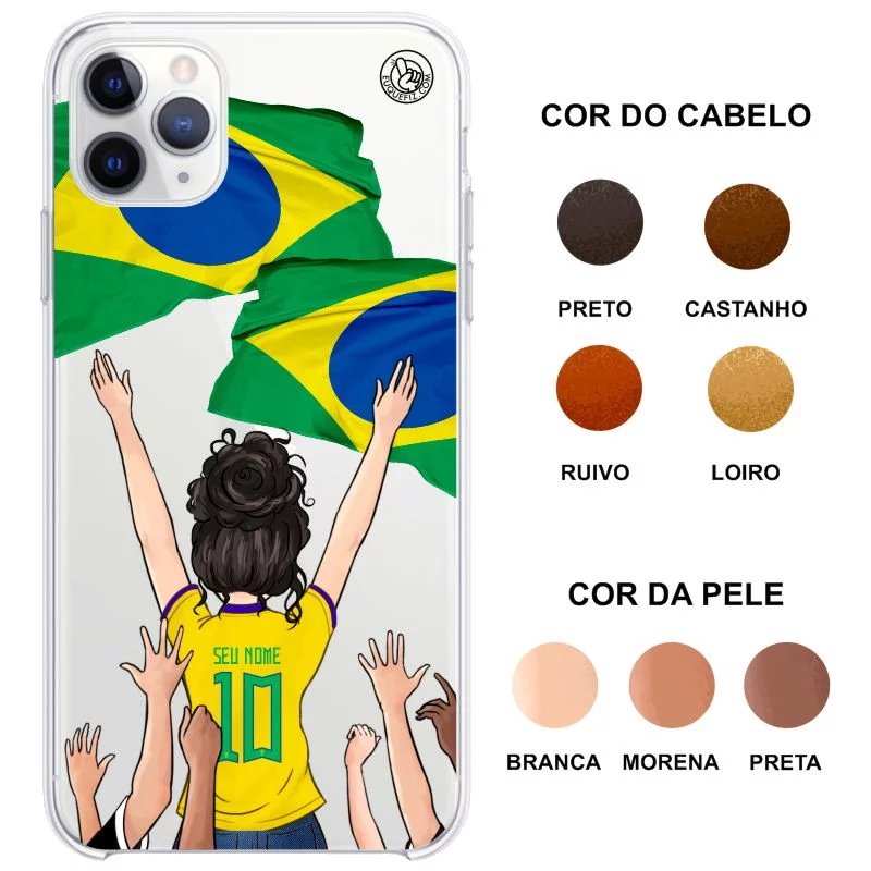 Capinha Brasil - Torcedora Cabelo Ondulado