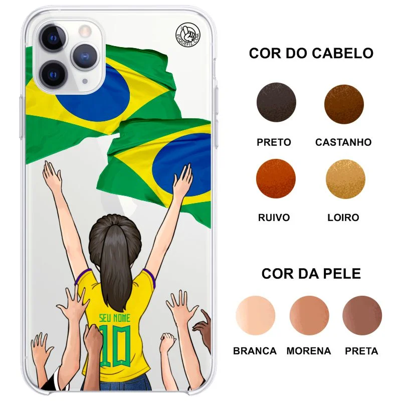 Capinha Brasil - Torcedora Cabelo de Cavalo