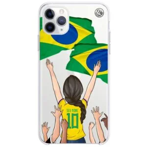 Capinha Brasil - Torcedora Cabelo Ondulado