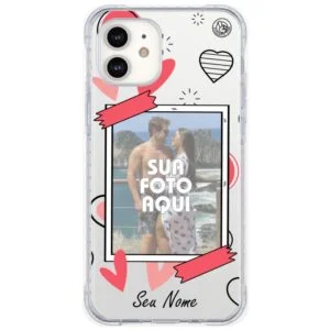 capinha de celular com foto polaroid