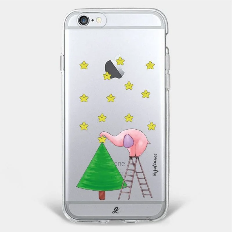 Capinha de Celular Elefante no Natal