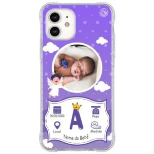 Capinha Personalizada Foto Meu Bebê-Lilás 