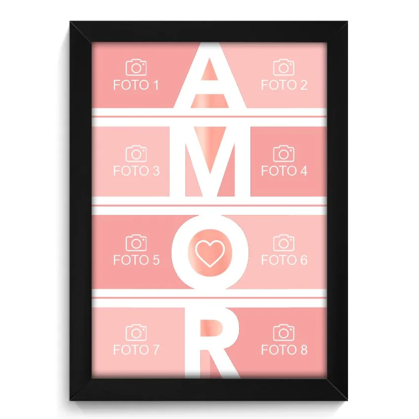 quadro amor em fotos