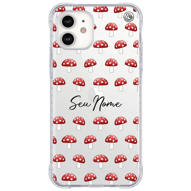 Capinha de Celular Cogumelos com nome - Unique