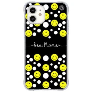Capinha de Celular Smiles Poá com nome - Unique
