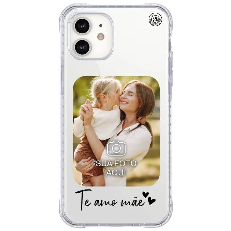 Capinha de Celular Personalizada com foto Te amo Mãe