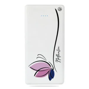 Carregador Portátil Power bank Personalizado Borboleta Minimalista Nome (10000mAh)