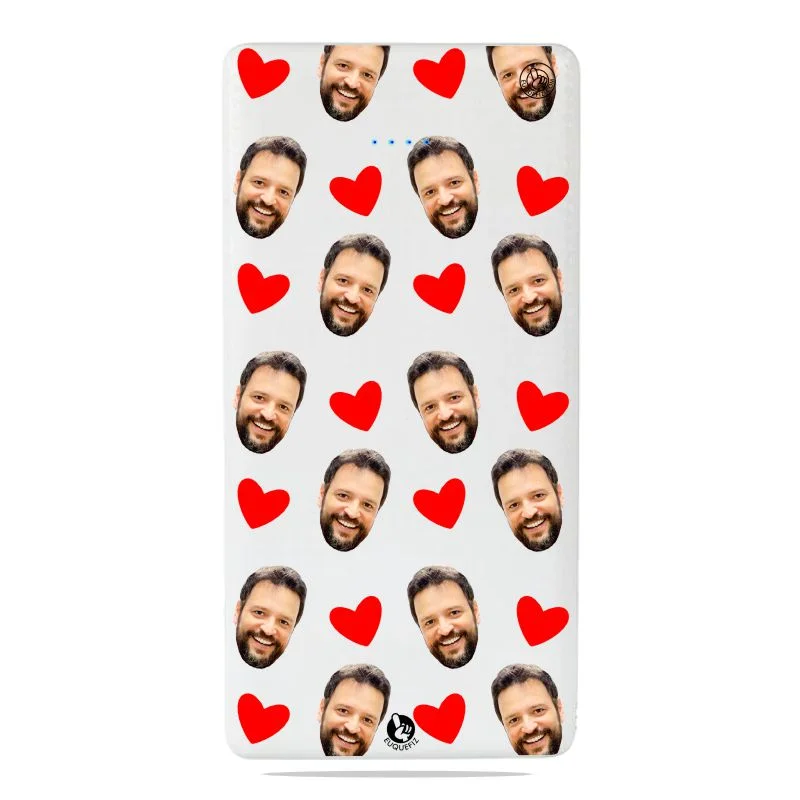 Carregador Portátil Power bank Personalizado Carinhas (10000mAh)