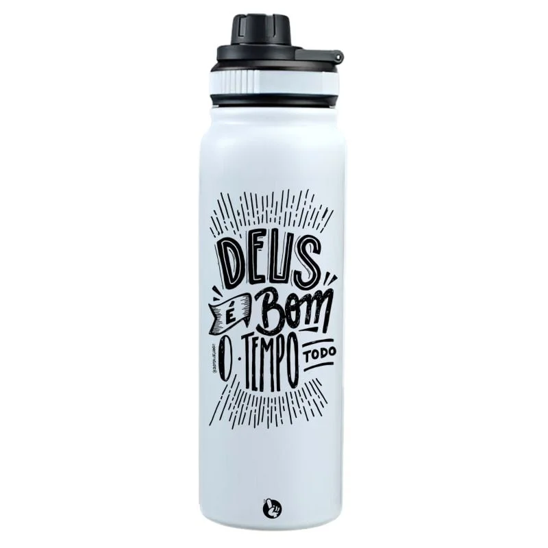 Garrafa Térmica Personalizada Deus é bom