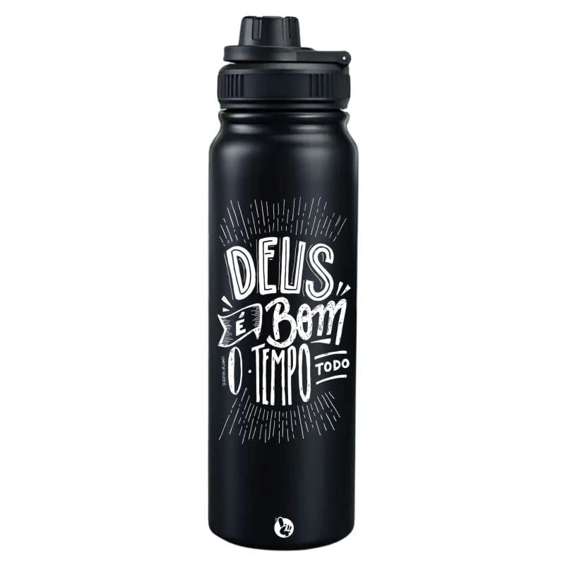 Garrafa Térmica Personalizada Deus é bom