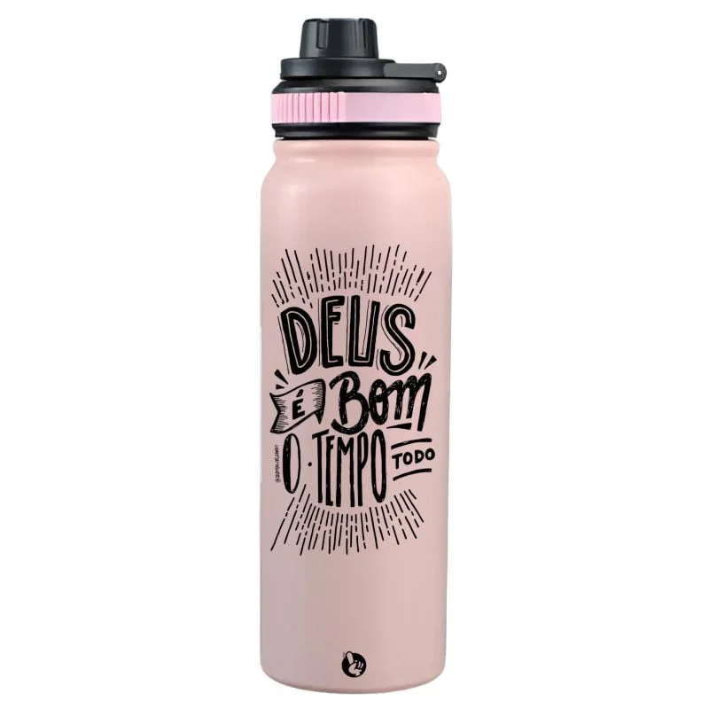 Garrafa Térmica Personalizada Deus é bom
