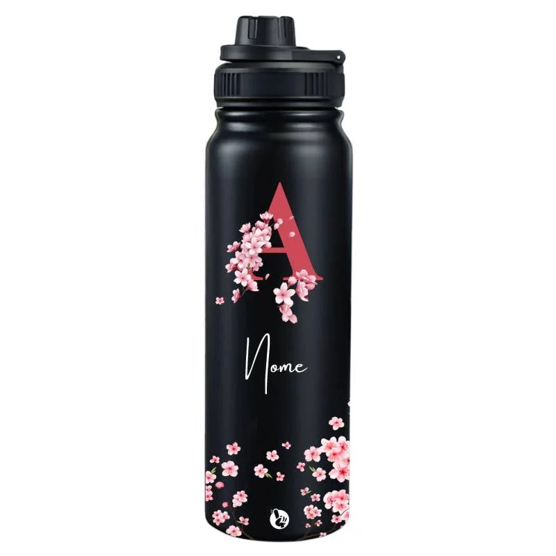 Garrafa Térmica Personalizada Inicial Nome Cerejeiras