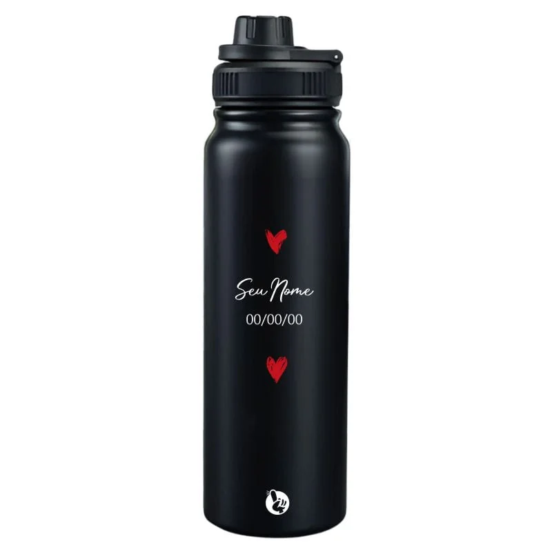 Garrafa Térmica Personalizada Nome e Data