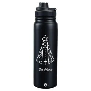 Garrafa Térmica Personalizada Nome Nossa Senhora Aparecida