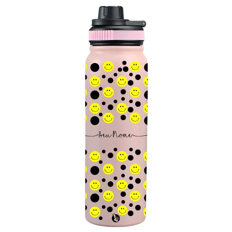 Garrafa Térmica Personalizada Nome Smiles Poá