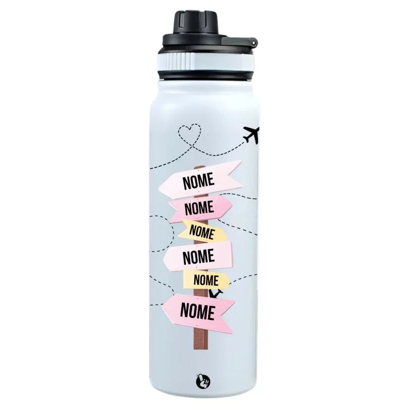 Garrafa Térmica Personalizada Meu Destino Viagem