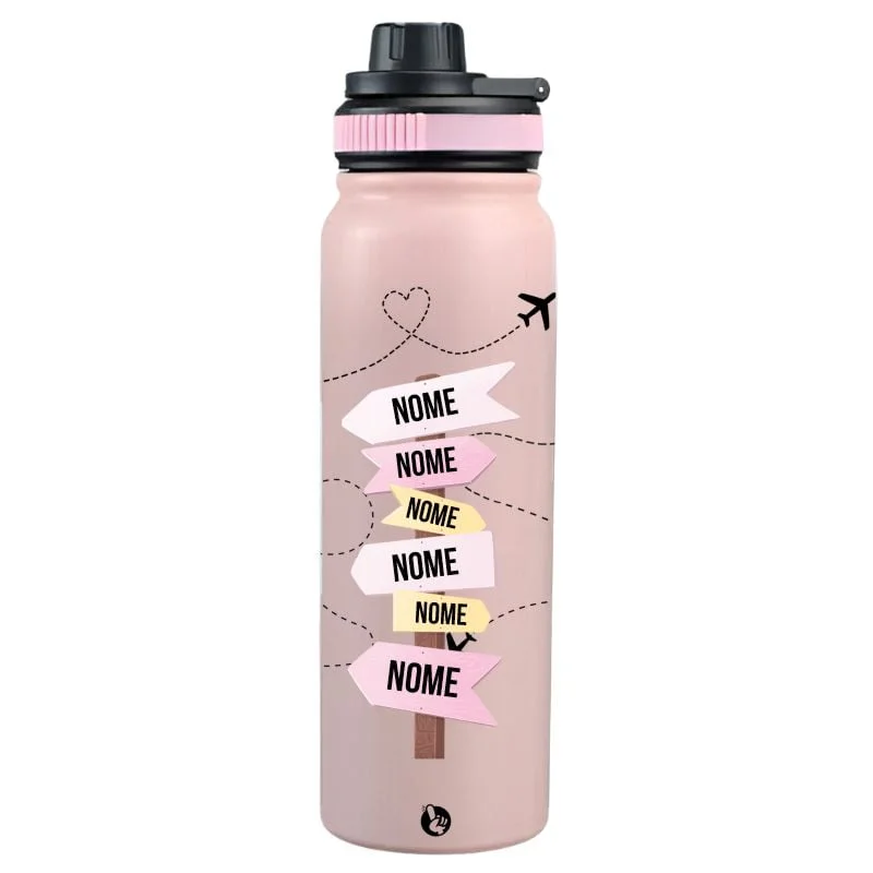 Garrafa Térmica Personalizada Meu Destino Viagem