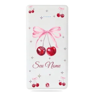 Carregador Portátil Power bank Personalizado Cerejinhas e Estrelas (10000mAh)