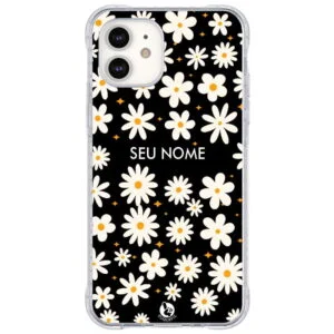 Capinha de Celular Personalizada Nome Margaridas