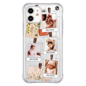 Capinha de Celular Personalizada Mural de Fotos Memórias